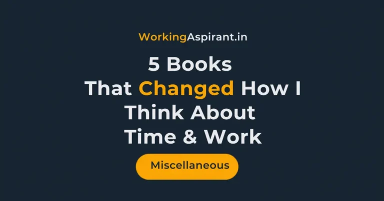 5 books for time and work upsc