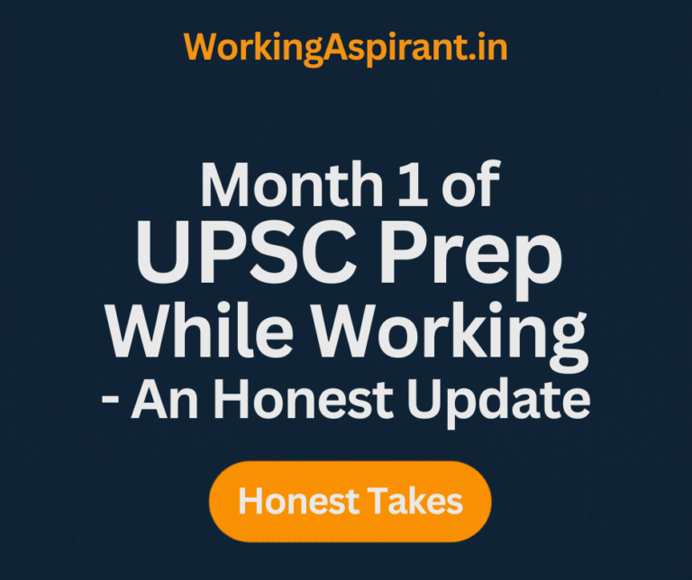 upsc preparation month 1 working professional