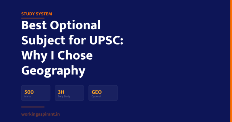 Best Optional Subject for UPSC
